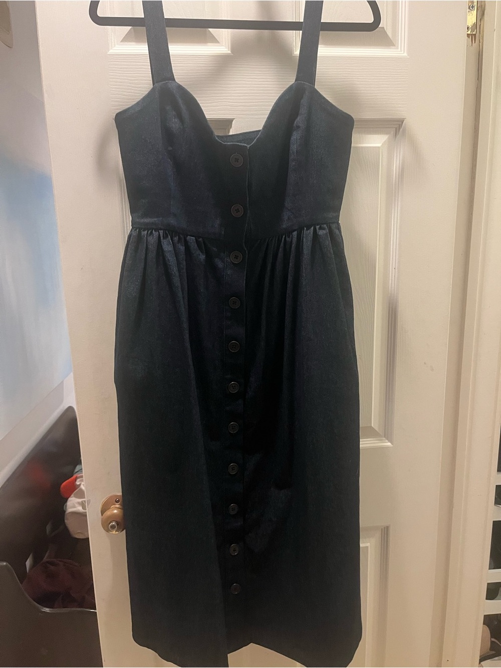 Shop Meg Midi Button-Front Denim Dress - Picture 2 of 4